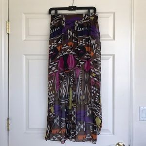 High Low Multicolor Skirt / Size: Small